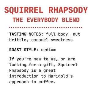 SQUIRREL RHAPSODY - THE EVERYBODY BLEND - Marigold Coffee